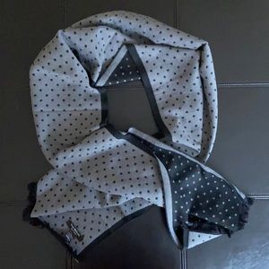Black & grey polka dot scarf